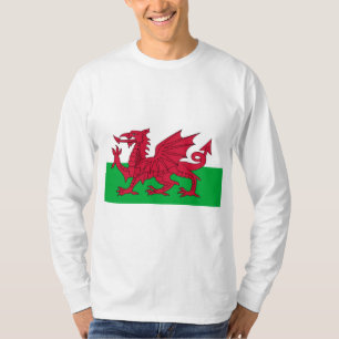 Camiseta Bandeira do País de Gales (País de Gales) (Dragão
