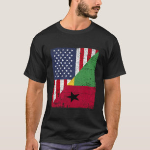 Camiseta Bandeira do País Design - Metade Dos Eua Meia Guin