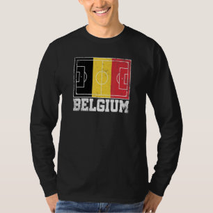 Camiseta Bandeira do País do Campo de Futebol da Bélgica Or