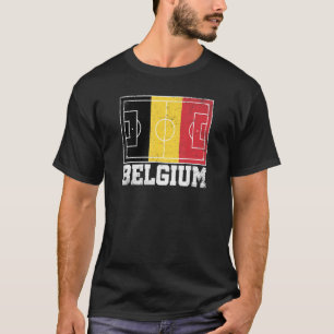 Camiseta Bandeira do País do Campo de Futebol da Bélgica Or