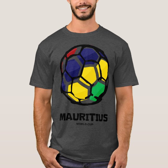 Camiseta Bandeira do País Ilhas Maurícias (Frente)