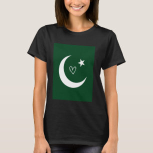 Camiseta Bandeira do Paquistão Coração Paquistanês Orgulhos
