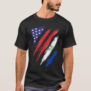 Camiseta Bandeira do Paraguai Cultivada Americana EUA Patri