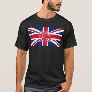 Camiseta Bandeira do Patrimônio Britânico-Iraniano Leão e