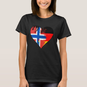 Camiseta Bandeira do Patrimônio Cardíaco Alemão e Norueguês