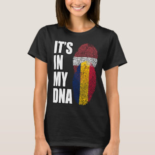 Camiseta Bandeira Do Patrimônio Da Herança De DNA Mix Do Ch