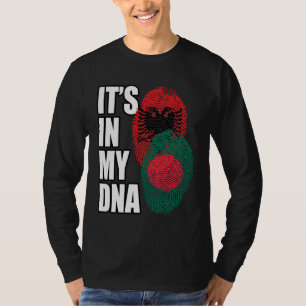 Camiseta Bandeira do Patrimônio de DNA Misto Albanês e Bang