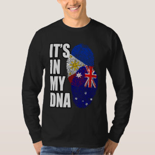Camiseta Bandeira do Patrimônio de DNA Misto Filipino e Aus