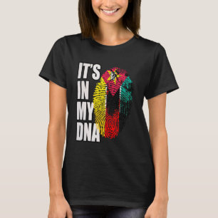 Camiseta Bandeira do Patrimônio do DNA alemão e moçambicano