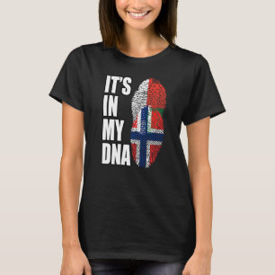 Camiseta Bandeira Do Patrimônio Do DNA Da Associação Norueg