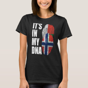 Camiseta Bandeira Do Patrimônio Do DNA Da Associação Norueg
