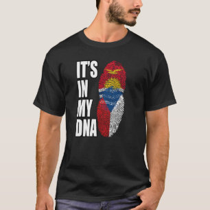 Camiseta Bandeira Do Patrimônio Do DNA Da Mistura Tcheca E 