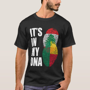 Camiseta Bandeira do Patrimônio do DNA do Líbano e do Benin