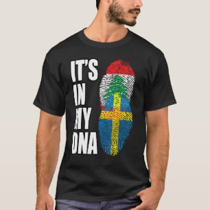 Camiseta Bandeira Do Patrimônio Do Dna Do Mix E Da Suécia