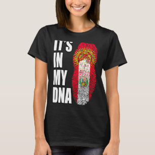 Camiseta Bandeira Do Patrimônio Do Dna Do Peru E Do Quirgui