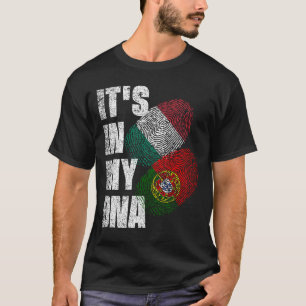 Camiseta Bandeira Do Patrimônio Do DNA Em Português E Itali