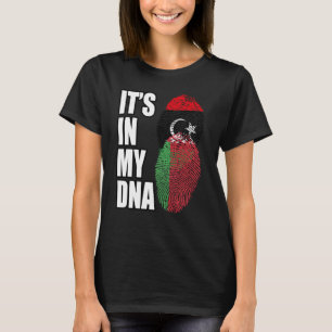 Camiseta Bandeira do Patrimônio do DNA Misturado Bielo-Líbi
