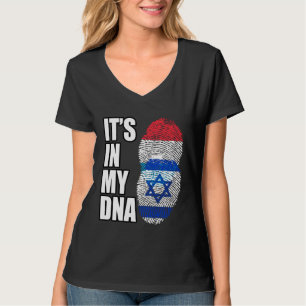 Camiseta Bandeira do Patrimônio do DNA Misturado de Luxembu