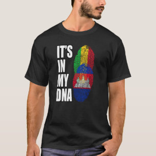 Camiseta Bandeira do Patrimônio do DNA Misturado do Mali e 