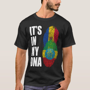 Camiseta Bandeira do Patrimônio do DNA Misturado Etíope e M