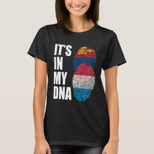 Camiseta Bandeira do Patrimônio do DNA Misturado Luxemburgu