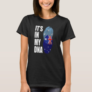 Camiseta Bandeira Do Patrimônio Do DNA Mix Da Austrália E D
