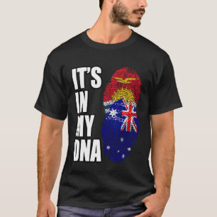 Camiseta Bandeira Do Patrimônio Do DNA Mix Da Austrália E Q