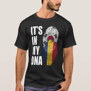 Camiseta Bandeira Do Patrimônio Do DNA Mix Da Chade E Da Co