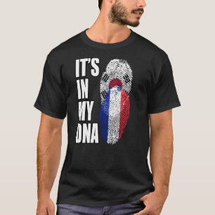 Camiseta Bandeira Do Patrimônio Do DNA Mix Da França E Da C