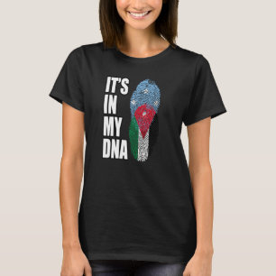 Camiseta Bandeira Do Patrimônio Do DNA Mix Da Jordânia E Da