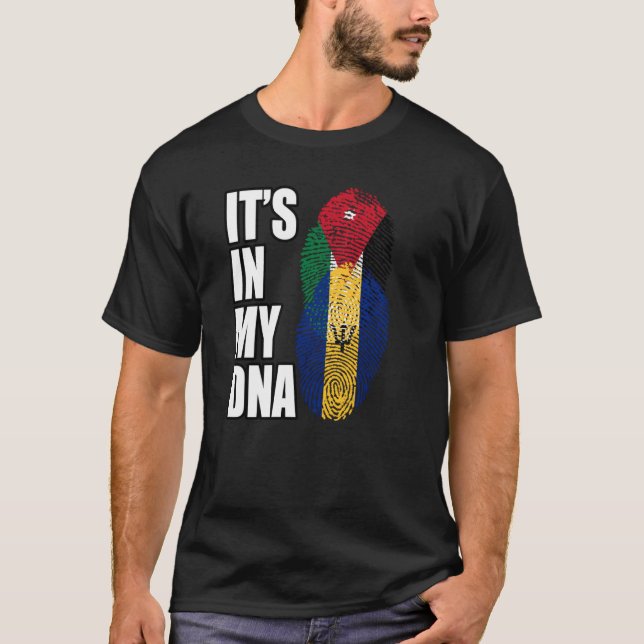 Camiseta Bandeira Do Patrimônio Do DNA Mix Da Jordânia E Do (Frente)