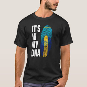 Camiseta Bandeira Do Patrimônio Do DNA Mix Do Barbade E Do