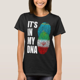 Camiseta Bandeira Do Patrimônio Do DNA Mix Do Irã E Do Caza