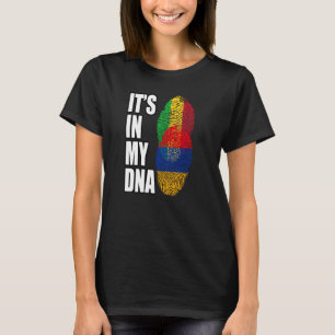 Camiseta Bandeira do Patrimônio do DNA Mix do Mali e da Arm