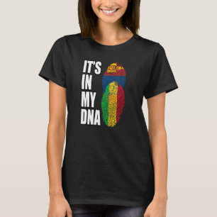Camiseta Bandeira do Patrimônio do DNA Mix do Mali e da Mon