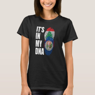 Camiseta Bandeira do Patrimônio do DNA Mix libanês e Belizi
