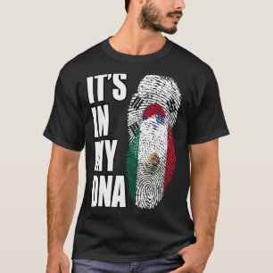 Camiseta Bandeira Do Patrimônio Do DNA Mix Mexicano E Da Co