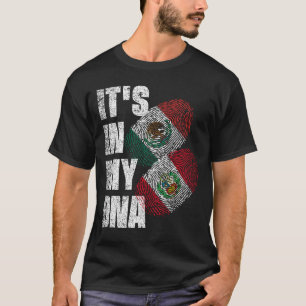 Camiseta Bandeira do Patrimônio Misturado De DNA Mexicano E