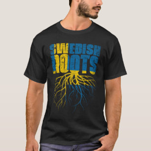 Camiseta Bandeira do Patrimônio Suecia das Raízes Suecas