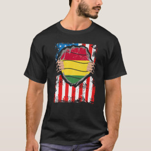Camiseta Bandeira do Patriota Boliviano Americano Crescente