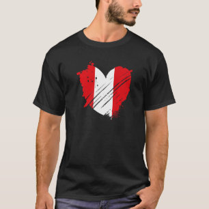 Camiseta Bandeira do Peru Eu amo o Peru Está no meu DNA par