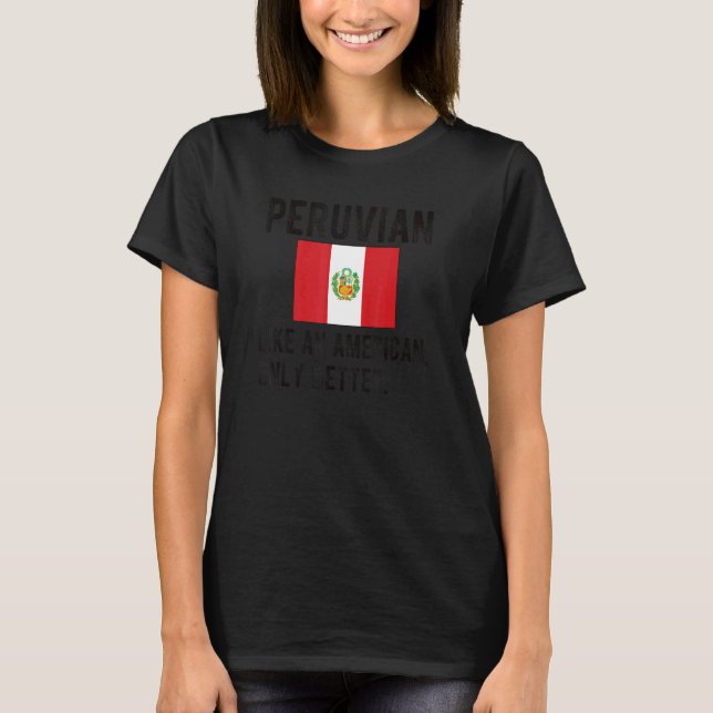 Camiseta Bandeira do Peru Nascer Raízes Peruanas (Frente)