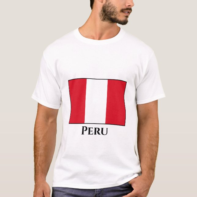 Camiseta Bandeira do Peru (Peruano) (Frente)