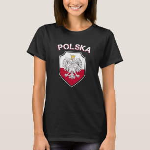Camiseta Bandeira do polonês da águia de Polska