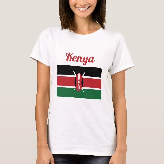 Camiseta Bandeira do Quénia (Frente)