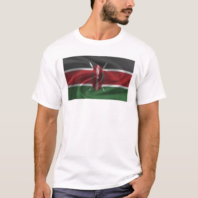 Camiseta Bandeira Do Quénia (Frente)