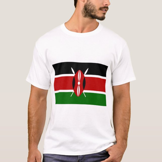 Camiseta Bandeira do Quênia (Frente)