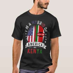 Camiseta Bandeira do Quênia Patriota dos EUA Crescido Queni