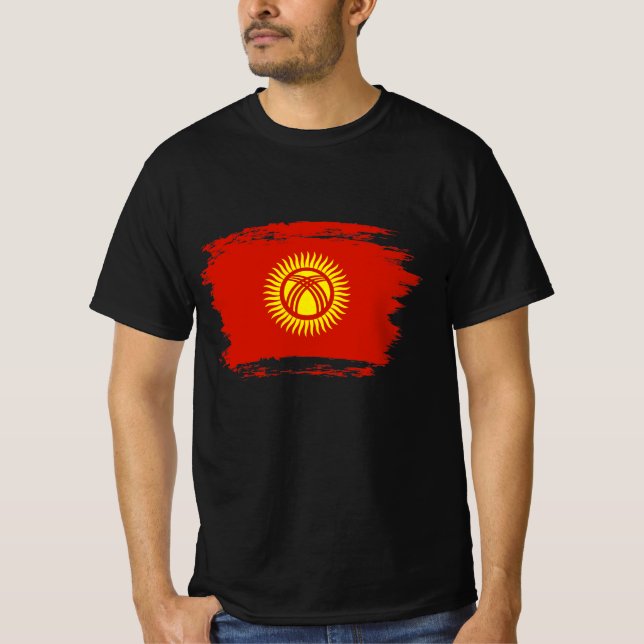 Camiseta Bandeira do Quirguistão (Frente)