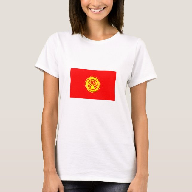 Camiseta Bandeira do Quirguistão (Frente)